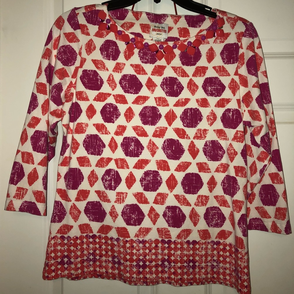 Ruby Red Blouse/Shirt Petite Small